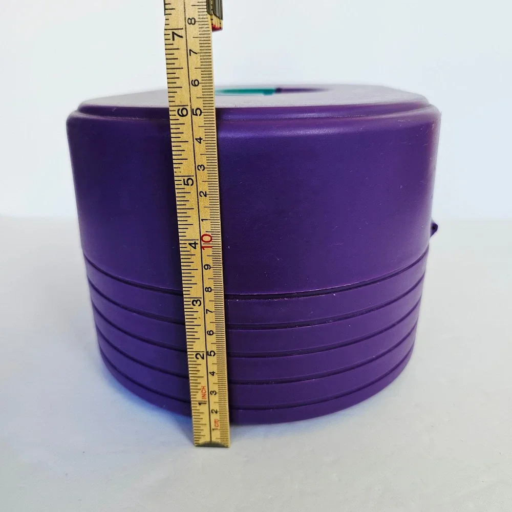 Vintage Caboodles 2615 Makeup Case Purple Lime Green 90s Retro Organizer Box